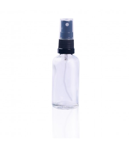 Szklana fiolka butelka 50 ml z zakręcanym atomizerem i nasadką - decant.pl - perfumy odlewki perfum szklane fiolki próbki perfum